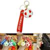 New Cartoon Pvc Football Keychain Realistic World Cup Soccer Car Charm Accessory