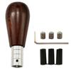 1pcs Car Gear Shifter Knobs Walnut Wood Grain Classic Knob 5 Speed With Adapter Kit Interior Parts Fit For Most Cars
