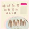 24 pieces of popular cat eye wearing nail almond nail patch flash fashion style gilt line fake nail