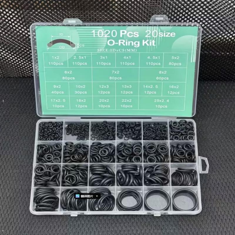 595/1020Pcs Nitrile Rubber O Rings Kit Automotive Ac Plumbing Faucet Gaskets Car Air Conditioning Compressor Seals O-Ring