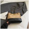 High-value Large-capacity Bag Women's New Retro Suede Diamond Chain Crossbody Bag Shoulder Bucket Bag