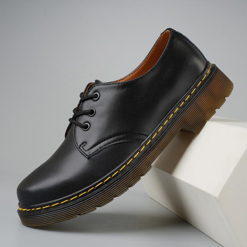Low-top leather casual couple shoe holes classic large-size men's shoes, tooling women's short boots 1