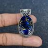 Copper Blue Tourmaline Handmade Gemstone Pendant, 925 Solid Sterling Silver Pendant Antique Jewelry, For Engagement Gift