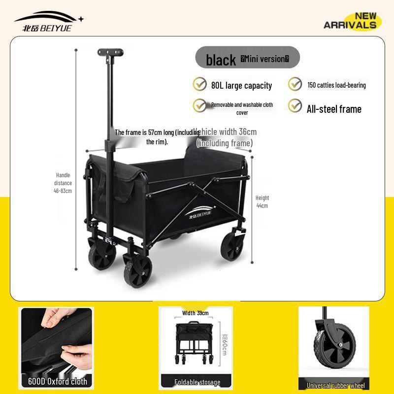 Foldable Outdoor Camping Handcart and Picnic Trolley