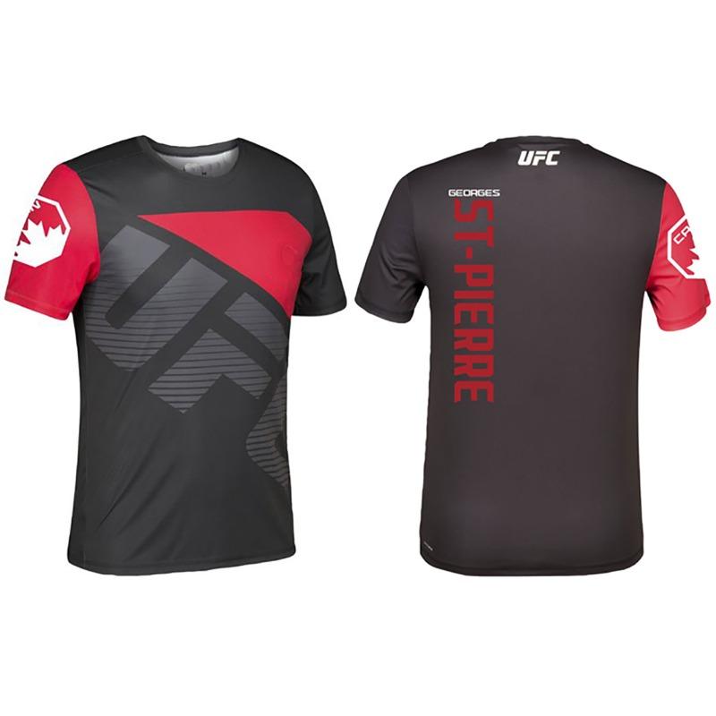 The latest best-selling UFC combat boxing breathable fashionable and quick-drying men's sports short-sleeved T-shirt in 2025