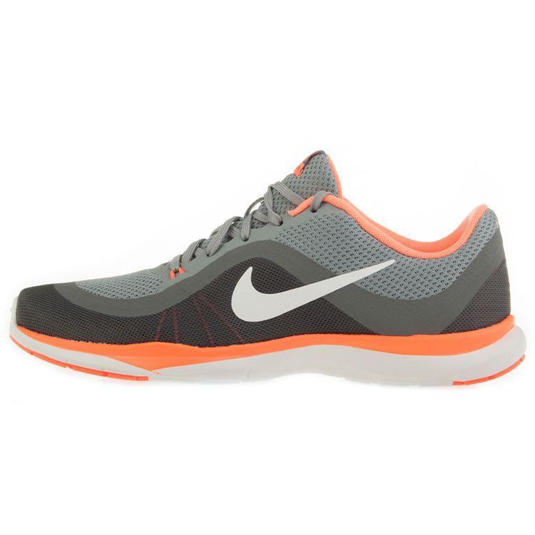 Nike Flex Trainer 6 Comfortable Shock Absorption Slip Resistant Durable Lightweight Low Top Training Shoes Women sneaker Gray Orange 831217-009