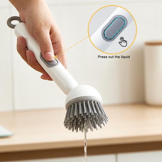 Dish Scrubber Brush with Handle Stain Removal Cleaning Brush Deep