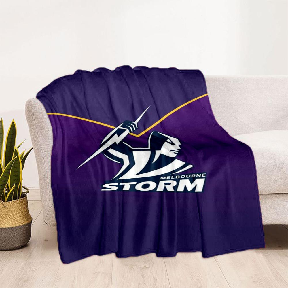 Coperte con logo della squadra Melbourne Storm Adatte per divani, viaggi, soggiorni anche un buon regalo per amici e familiari Adatte a tutte le stagioni.