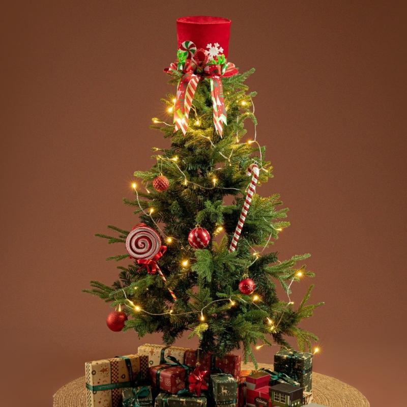Easy Install No Tools Required Festival Tree Toppers Hat With User Friendly Materials Safe For Kids And Pet