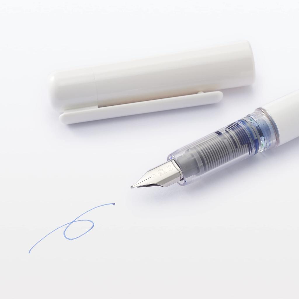 MUJI polycarbonate fountain pen cartridge blue black 4 pieces 44596913 58×7.5mm