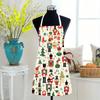 Christmas Nutcracker Apron with Festive Soldier Elf Tree Print Holiday Kitchen Baking Party Cooking Wear Xmas Gift for Women