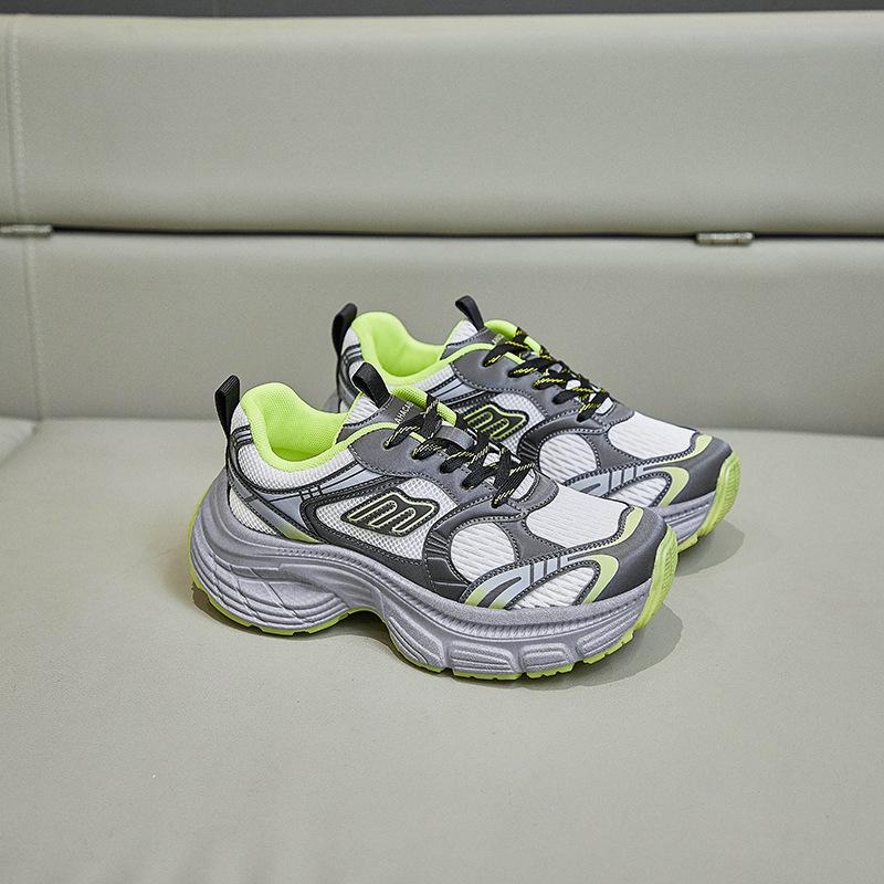 

Женские легкие дышащие кроссовки, нескользящие прогулочные туфли на платформе со шнуровкой, массивные повседневные теннисные туфли, женские беговые кроссовки с сеткой 40