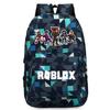 Stylish Roblox Backpack For Kids Featuring A Vibrant Cartoon Pattern And Large Capacity