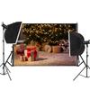 Christmas Photography Backdrop Vinyl Winter Snow Tree Fireplace Photo Background for Holiday Party Studio Kids Portrait Decoration