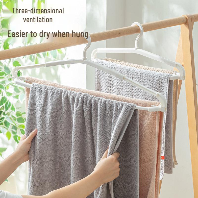Adjustable Plastic Clothes Hanger for Duvet Covers, Towels, and Baby Clothes