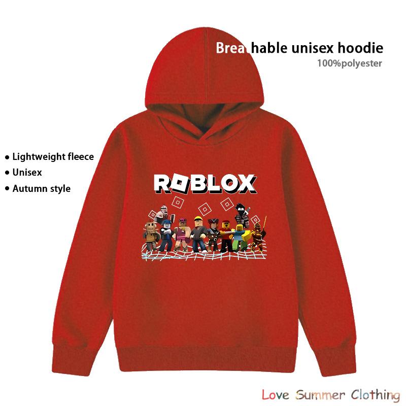 MINISO Roblox Print Sweatshirt Leeftijd 4-14 Unisex lichtgewicht fleece hoodies voor de herfst Polyester Sport Pullover Dagelijks Gebruik Ademend Zonder Zak game Print 150