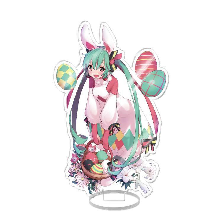 Anime Acrylic Stand Double Sided Artwork  Hatsune Miku Sakura Miku School Campus Figure Merchandise Otaku Collection
