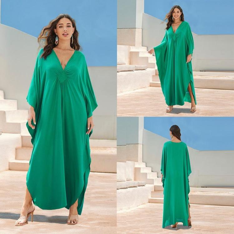 Пляжное платье-накидка большого размера Европейское Американское Хлопок Лето One Size