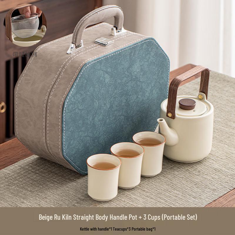 Chaxun Minimalist Ru Kiln Ceramic Tea Set 1