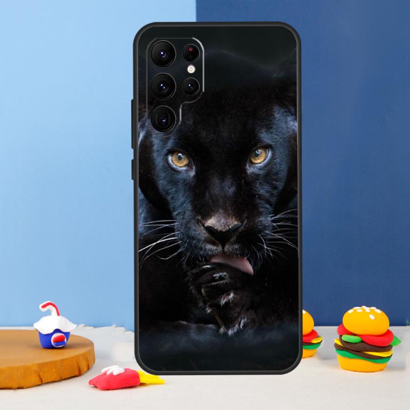 Cheetah Panther Phone Case For Samsung Galaxy S24 Ultra S9 S10 S20 FE S22 S21 S23 Plus S25 Ultra Cover Coque