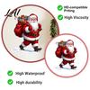 Christmas Scene Wall Art Stickers Cartoon Santa Claus Carrying Bag Decal Peel And Stick Seasonal Home Decorations Full of Gifts DIY Murals