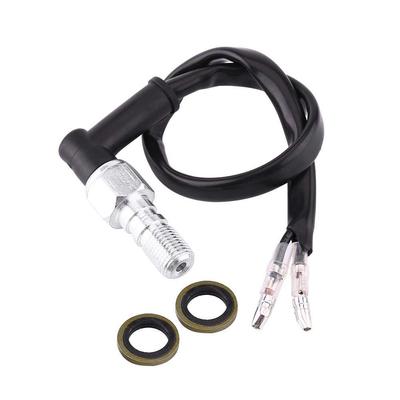 Qiilu Hydraulic Brake Switch Universal Motorcycle Rear Set Hydraulic Brake Light Switch with Washer (M10x1)