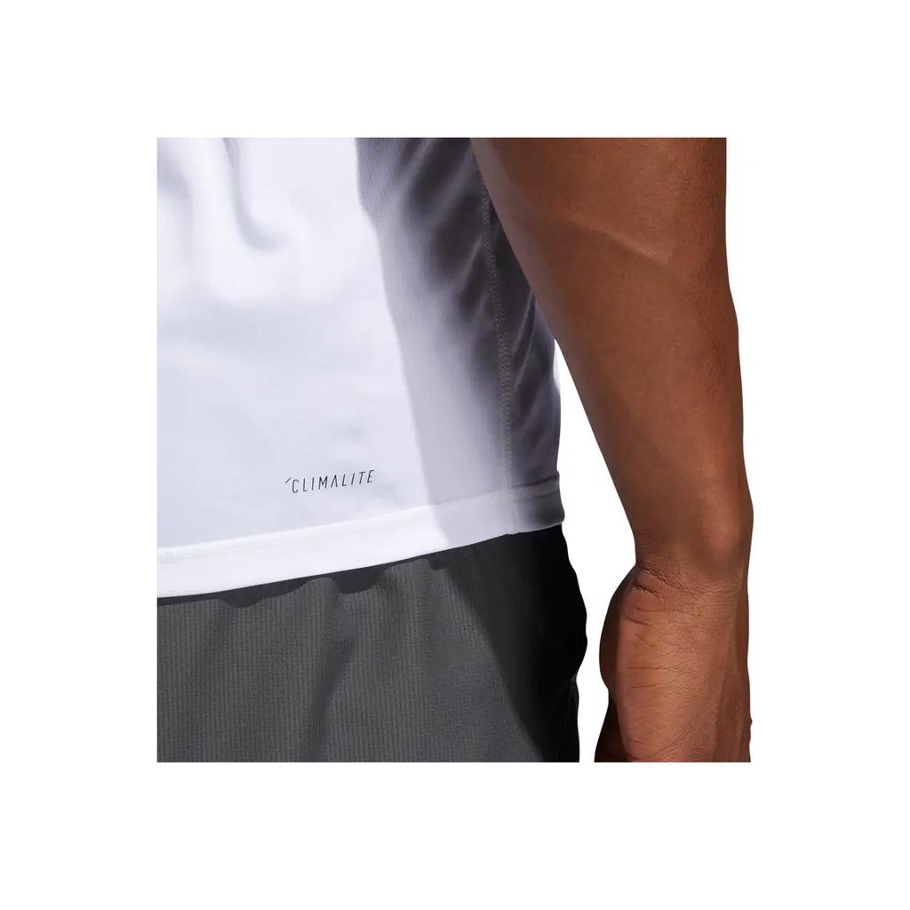 Adidas Sport Ultimate Solid Color Comfortable Crew Neck Straight Cut Short Sleeve T-Shirt Men Tops White DU1435