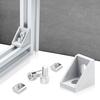 2020 Series Aluminum Profile Connector Set 20pcs Corner Bracket 40pcs M5x10mm T Slot Nuts
