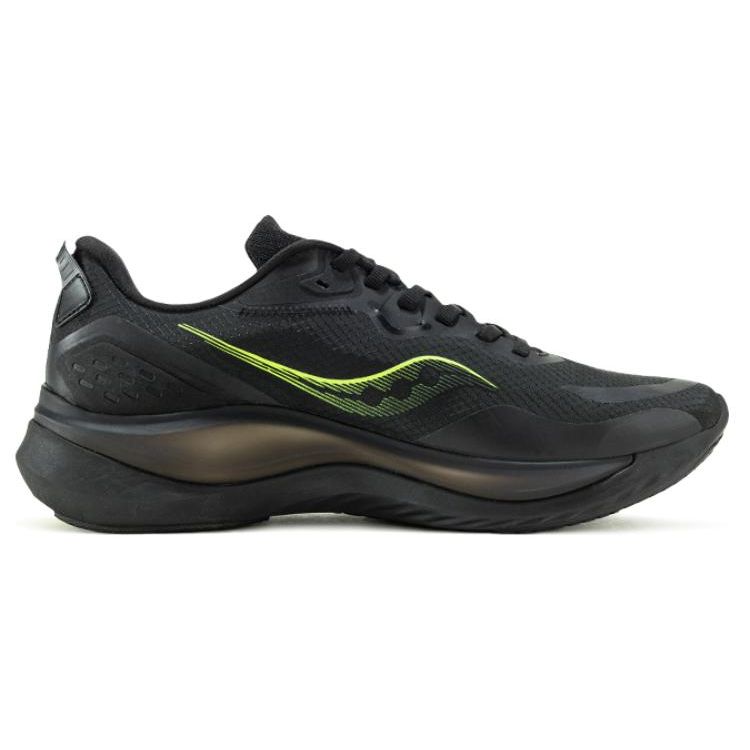Saucony Phoenix Inferno 2 Round Toe Lace-Up Shock Absorbing Non-Slip Wear-Resistant Low-Top Running Shoes Unisex Running Shoes Black Green S28184-6