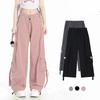 Dámské Y2K Cargo Kalhoty s Více Kapsami Módní Ležérní Vysoký Pas Hip Hop Kalhoty Streetwear Stahovací Šňůrka Volné Tepláky