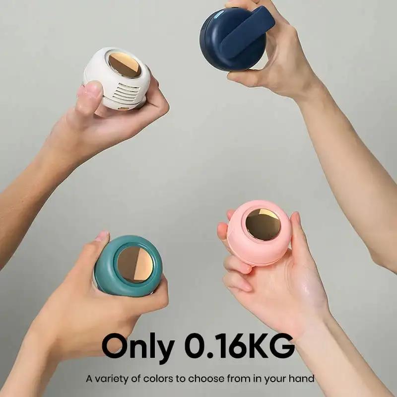 Small Whirlwind Clip Waist Neck Fan USB Rechargeable Bladeless Electric Fan Summer Mini Portable Hands-Free Cooling Fan