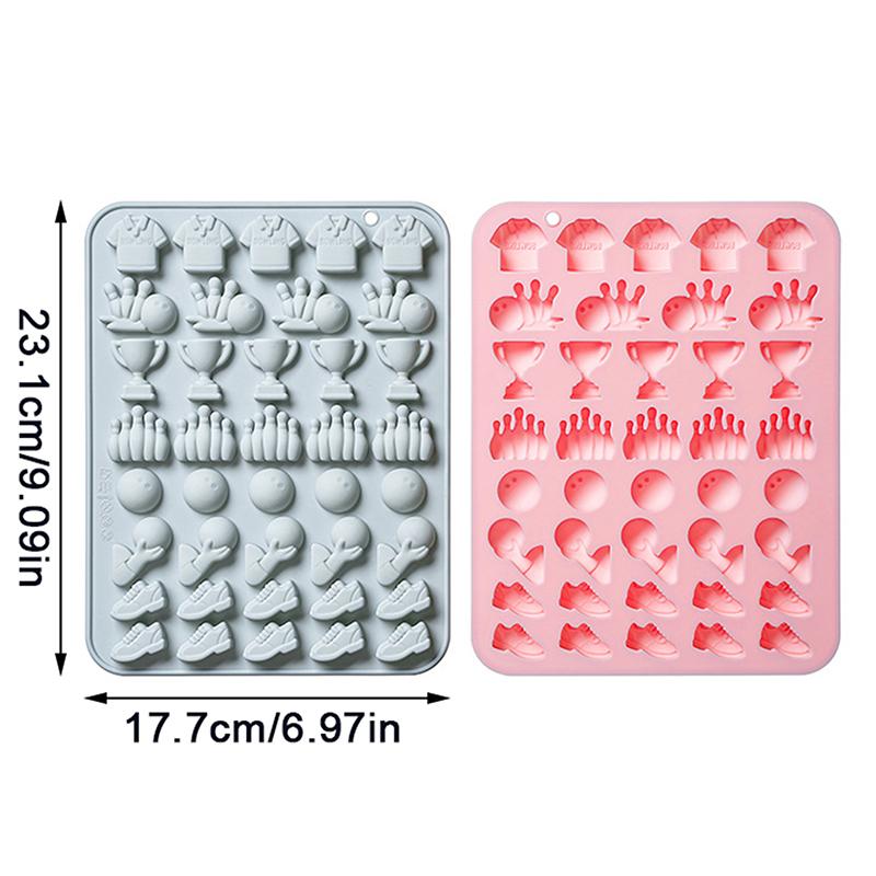 Bowling Chocolate Mold 39 Cavites Bowling Silicone Mold Sports Theme Silicone Candy Mold , Bowling Mold For Jello Gummy Ice Cube