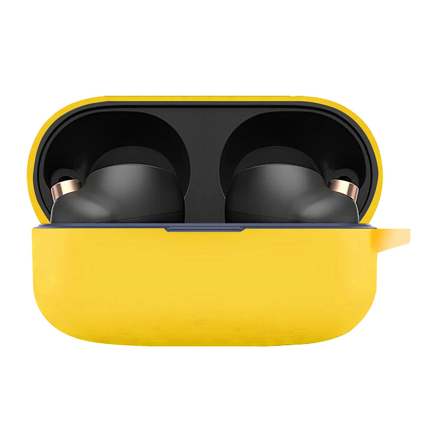 

MOONMN in June W case for Sony wireless silicone full protective scratch wearable and loss protective case with carabiner [Released 2021] F-1000XM4 жовтий