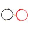 Gold Heart Magnet Milan Couple Bracelet Set Unisex Matching Bangles Jewelry