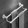 White Aluminum Bathroom Towel Rack Wall-mounted Single/Double Towel Rod Toilet Towel Storage Rack Bathroom Accessories