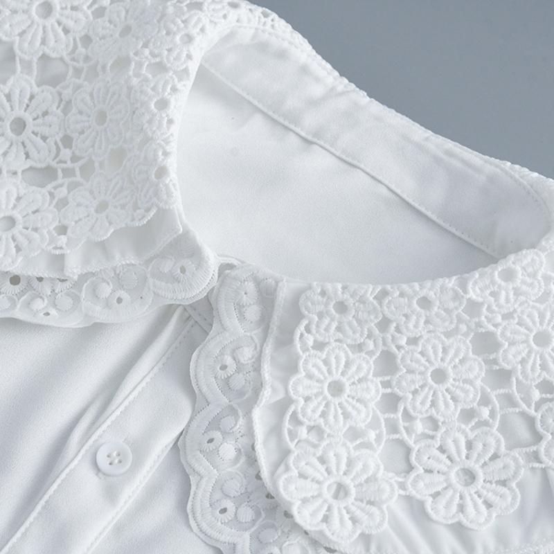 Flower Faux Collar Decorative Collars for Dress Suit Removable False Collar Universal Shawl Elegant Sweater Faux Collar