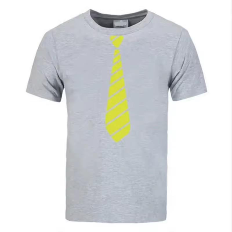 Summer Fun Tie Design Men's T-Shirt Novelty Fashion Hip Hop Short Sleeve Casual Comfortable 3D Printing Handsome Clothing