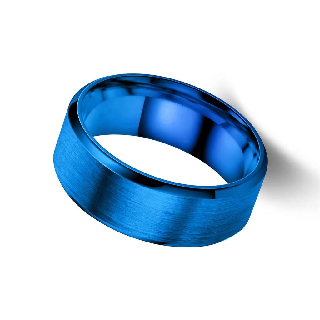 Classic 8mm Mens Ring Stainless Steel Simple Ring for Women Wedding Band Couples Jewelry Accessories