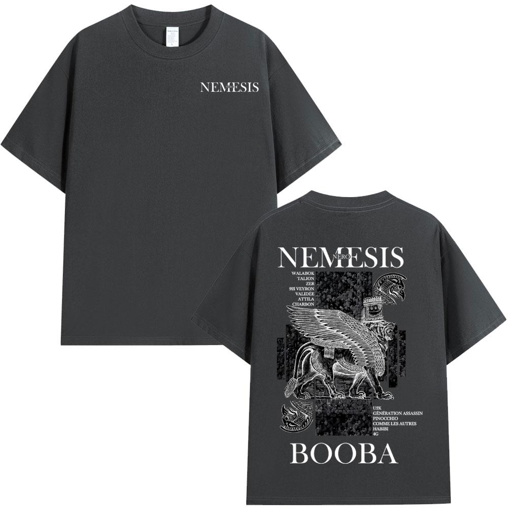 

Репер Booba Nero Nemesis Альбом Вінтажний Графічний Футболка Чоловіки Жінки Хіп-Хоп Футболки Короткий Рукав М яка Бавовна Вуличний Одяг Футболка 2XL