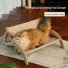 Sisal Kratzbaum & Bett für Katzen - Nicht fusselnde Kratzplatte, Ganzjahres-Liege