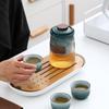 Japanese Style Kung Fu Tea Set Portable Glass Quick Tea Cup One Pot Four Cups with Bag