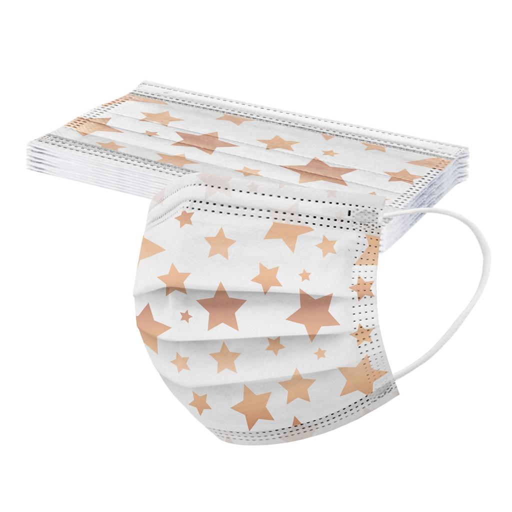 Maska Jednorázová obličejová maska Průmyslová 3vrstvá maska s ušními smyčkami