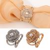 Flower Scarf Ring Clip for Women Rhinestone Floral Belt Scarf Buckle Faux Pearl Clothes Slides Ring for Clothing Shirt Shawl Accessory