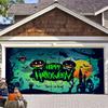 7 x 16ft Halloween Garage Door Cover Large Skeleton Graveyard Hanging Backdrop Door Banner for Halloween Yard Front Porch Wall Decoration