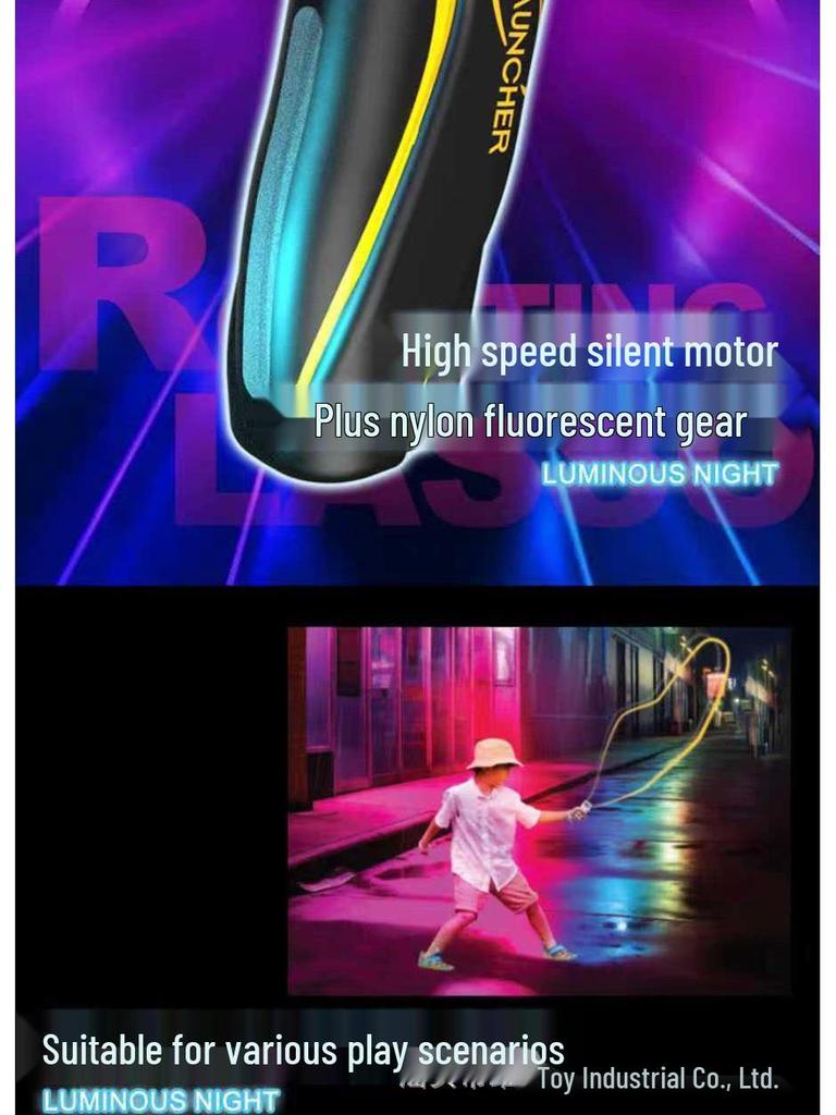 Luminous Rotating Rope Launcher: Decompression Propeller Toy