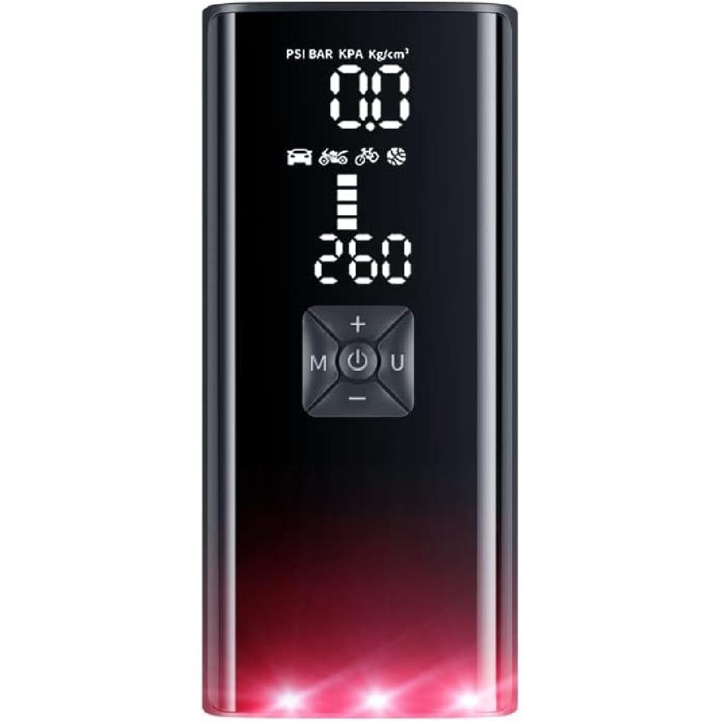 Portable Air Compressor. Tire Inflator,150PSI Car tire Cordless Inflator Pump, Intelligent Charging, SOS Warning, Emergency Lighting. Suitable for
