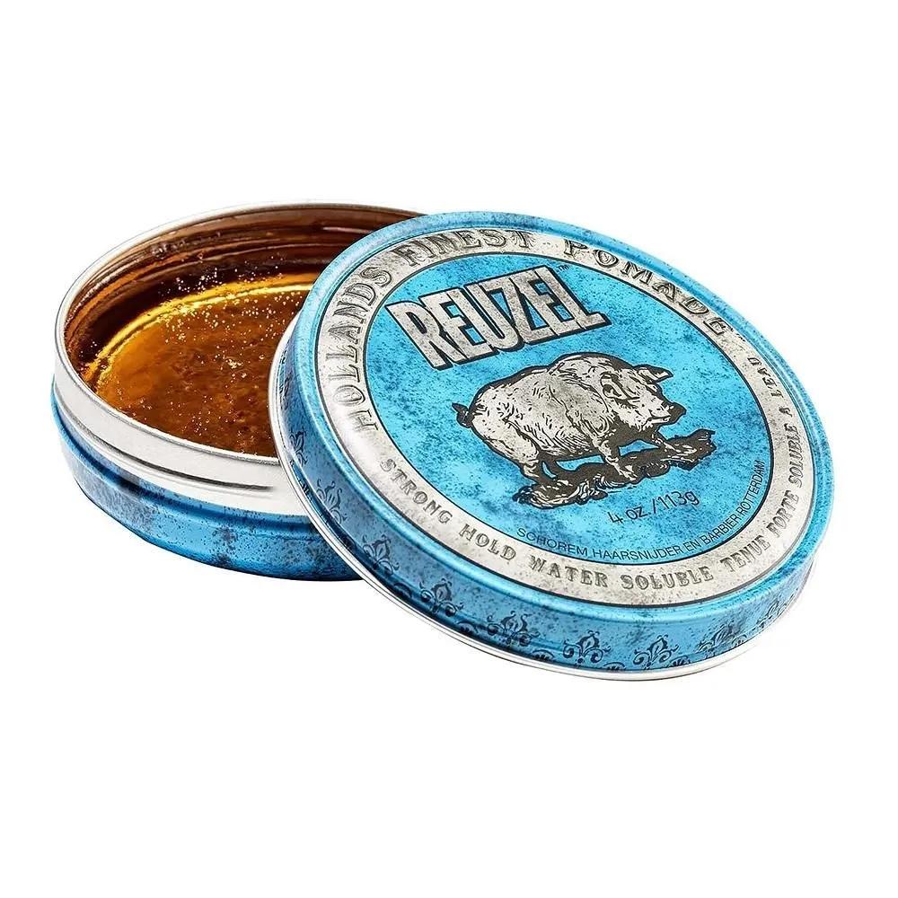 Помада для волос Reuzel Blue с сильной фиксацией, на водной основе, 113 г, 1 упаковка. Reuzel Blue Помада с сильной фиксацией, водорастворимая - для мужчин