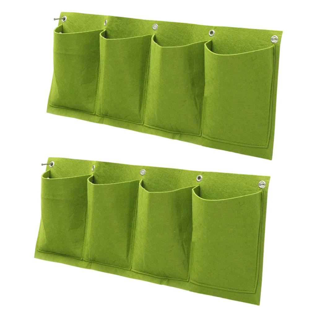 2 Sacs de Plantation Suspendus Horizontaux Respirants Organisateur Facile à Utiliser Jardinières Murales Poche à Fleurs Suspendue pour Jardin Balcon Porche