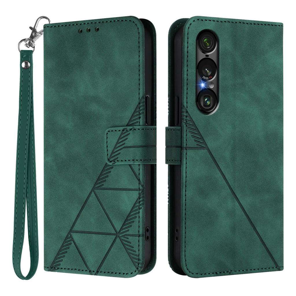 For Sony Xperia 1 VII Leather Case with Hand Strap Wallet Stand Phone Cover