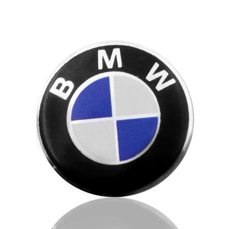 VLJT1 E90 Car For BMW 50 PCS 14mm Car badge Emblem car Key Sticker decoration Sticker For Bmw e46 e90 e60 e39 f30 e36 f10 f20 e87 e92